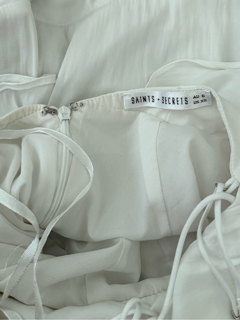 Saints + Secrets White Ruffle Romper - Picture 7 of 8